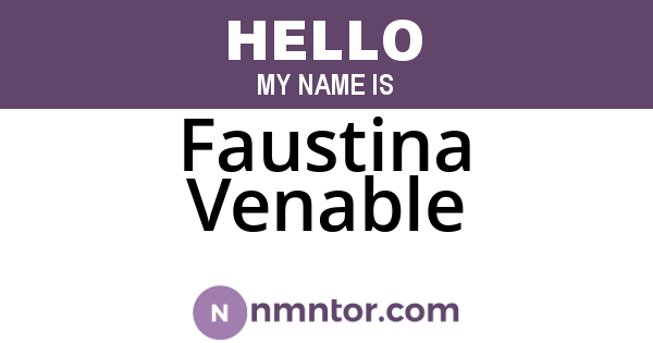 Faustina Venable