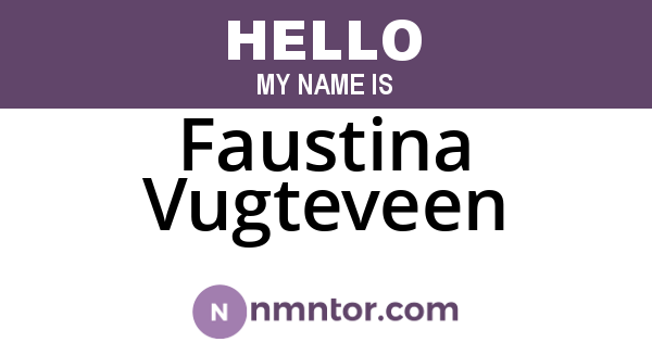 Faustina Vugteveen