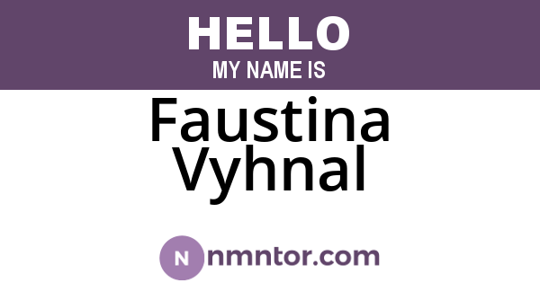 Faustina Vyhnal