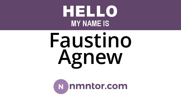 Faustino Agnew