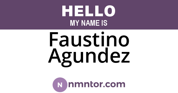 Faustino Agundez