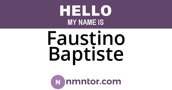 Faustino Baptiste