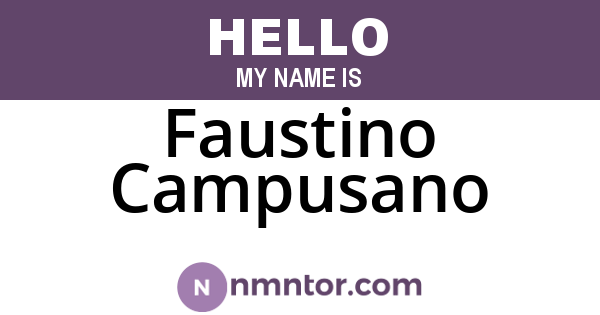 Faustino Campusano