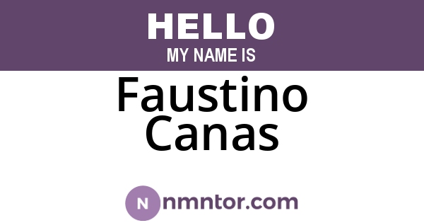 Faustino Canas