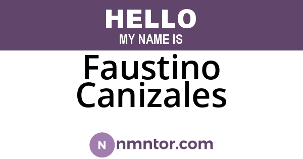 Faustino Canizales