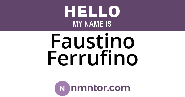 Faustino Ferrufino