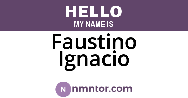 Faustino Ignacio