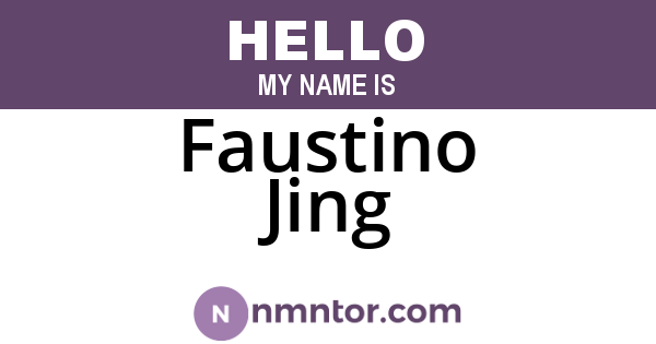 Faustino Jing