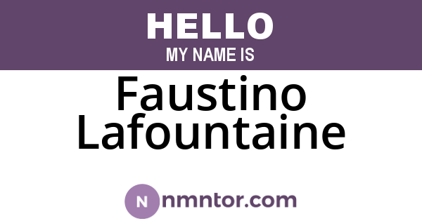 Faustino Lafountaine