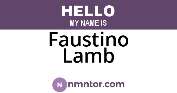 Faustino Lamb