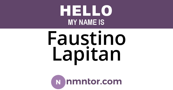 Faustino Lapitan