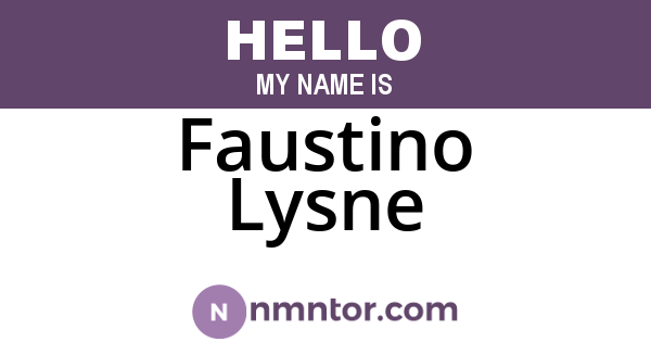 Faustino Lysne