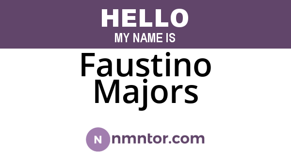 Faustino Majors