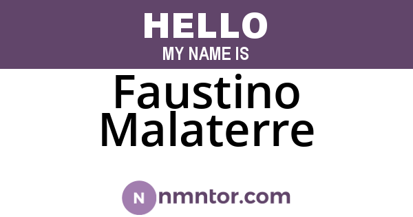 Faustino Malaterre