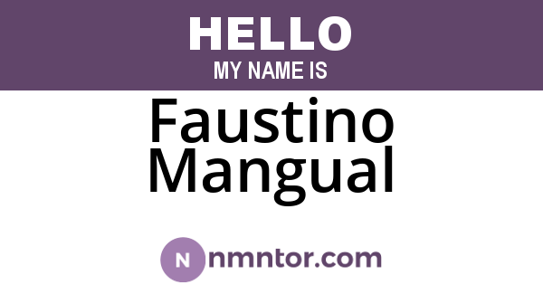 Faustino Mangual