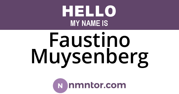 Faustino Muysenberg