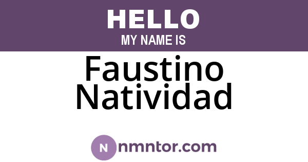 Faustino Natividad
