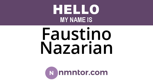 Faustino Nazarian