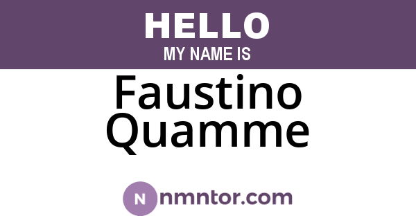 Faustino Quamme
