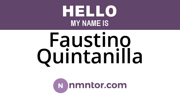 Faustino Quintanilla