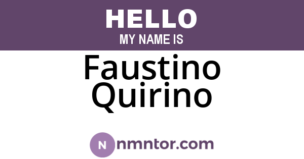 Faustino Quirino