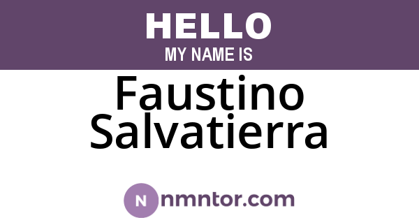 Faustino Salvatierra