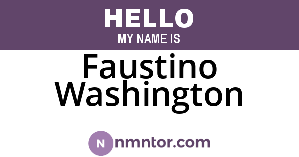 Faustino Washington