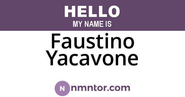Faustino Yacavone