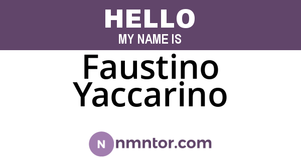 Faustino Yaccarino