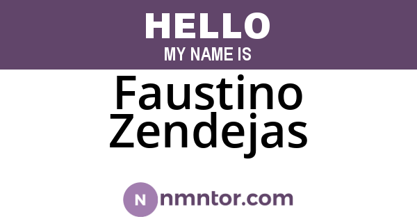 Faustino Zendejas