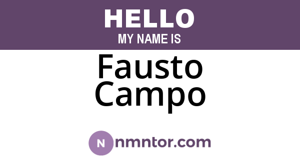 Fausto Campo