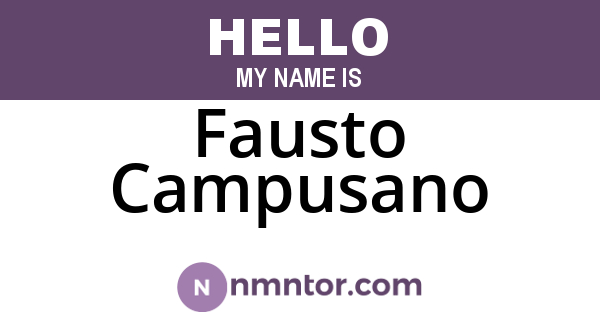 Fausto Campusano