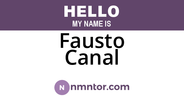 Fausto Canal