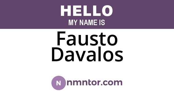 Fausto Davalos