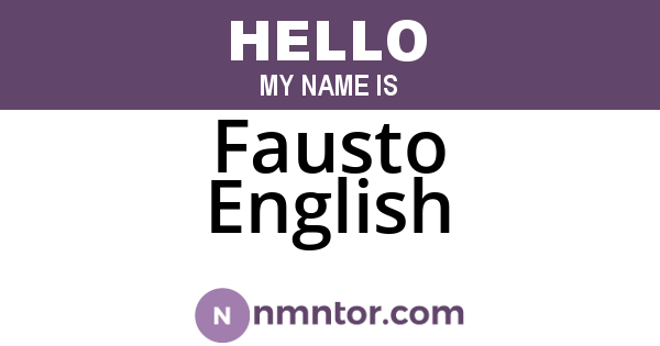 Fausto English
