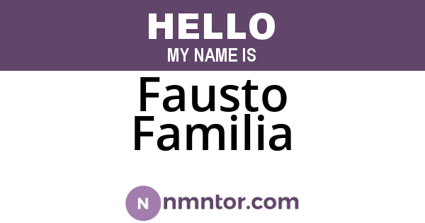 Fausto Familia