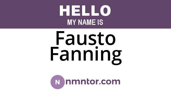Fausto Fanning