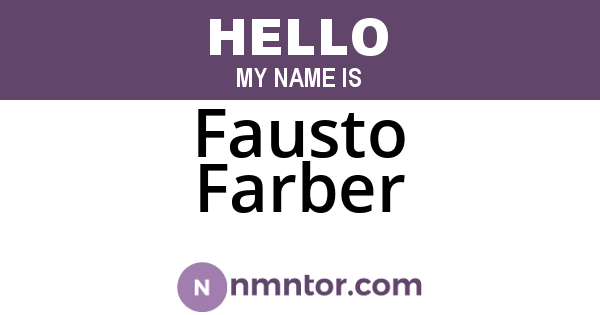 Fausto Farber