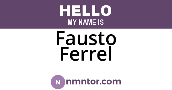 Fausto Ferrel