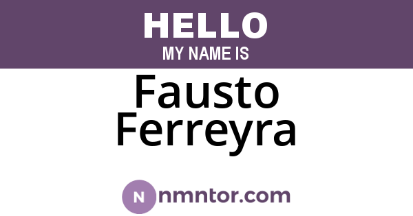 Fausto Ferreyra
