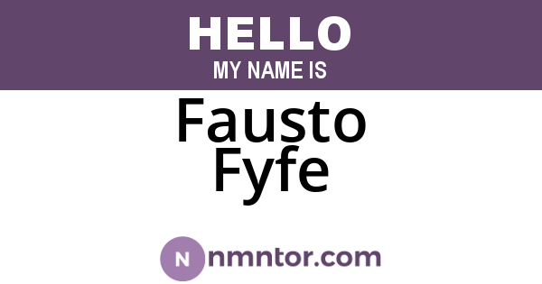 Fausto Fyfe