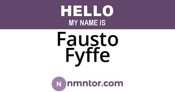 Fausto Fyffe