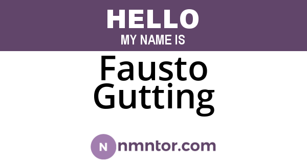 Fausto Gutting