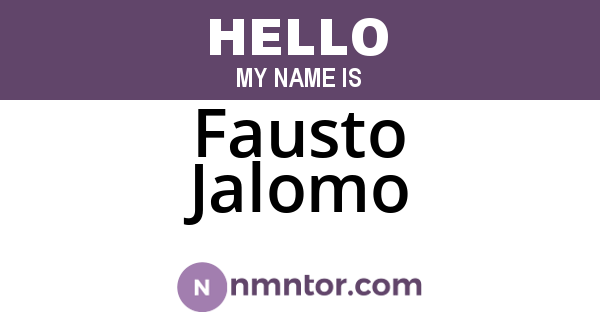 Fausto Jalomo