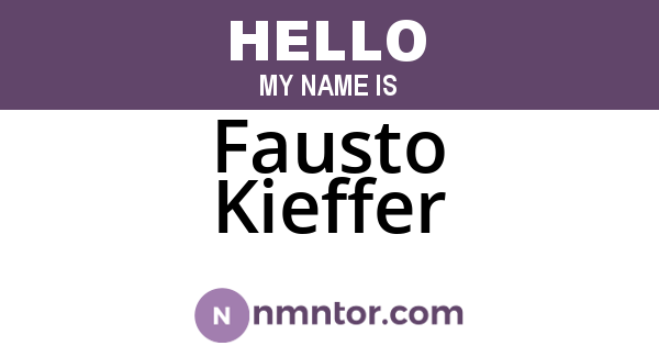 Fausto Kieffer