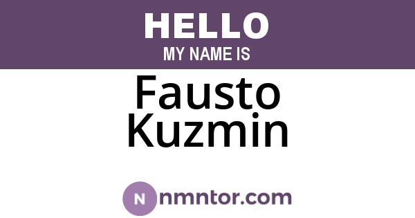 Fausto Kuzmin