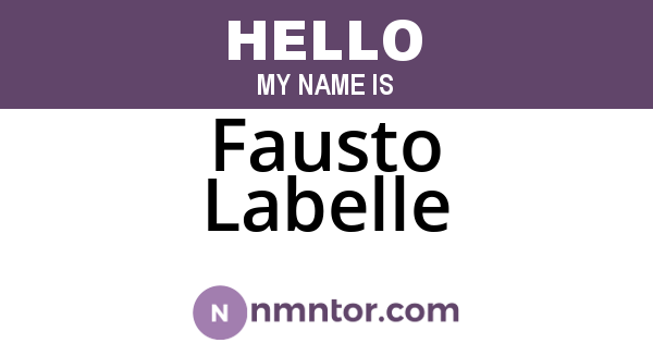 Fausto Labelle