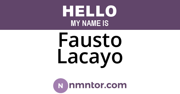 Fausto Lacayo