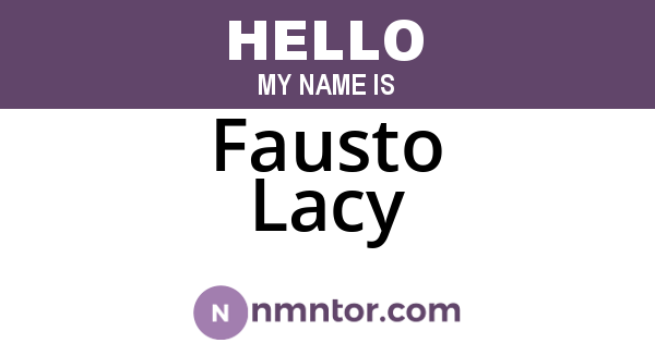 Fausto Lacy
