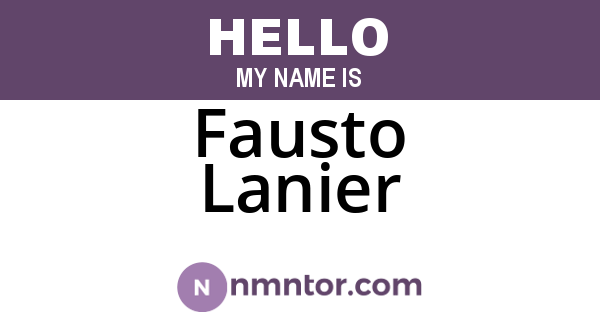 Fausto Lanier